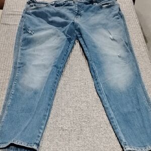 KanCan Light Blue Distressed Straight Leg Jeans